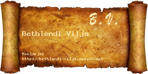 Bethlendi Vilja névjegykártya
